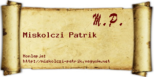 Miskolczi Patrik névjegykártya