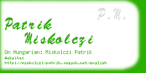 patrik miskolczi business card